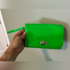 Lime green wristlet